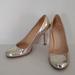 Kate Spade Shoes | Kate Spade Women's Gold Leather Stiletto Heel Shoes Size 6.5 | Color: Gold | Size: 6.5