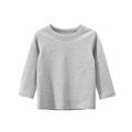 Qufokar Under Shirts for Boy Workout Top Boys Toddler Kids Girls Boys Long Sleeve Basic T Shirt Casual Tees Shirt Tops Solid Color