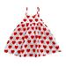 Qufokar Baby Boho Dress Toddler Girl Princess Children Kids Toddler Baby Girls Sleeveless Floral Cartoon Print Princess Dress Outfits Clothes