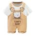Qufokar mas Outfit for Girls Baby Gift Set Girl Suspender Pants Summer Set Boys Baby Outfits Tops+Overalls Animal Girls Printed Girls Outfits&Set