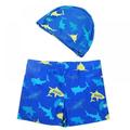 SILVERCELL Boys Swim Trunks Toddler Swim Shorts Little Boys Bathing Suit Swimsuit Toddler Boy Swimwear with Cap 3-12 Years