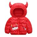 Qufokar Children Coats Children Jacket Kids Children Toddler Baby Boys Girls Cute Cartoon Animals Long Sleeve Winter Coats Jacket Cow Hooded Outer Outwear Outfits Clothes