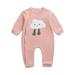 Qufokar Baby Photo Customization 18 Month Boy Easter Outfit Toddler Kids Children Baby Boys Girls Long Sleeve Cute Cartoon Warm Romper Bodysuit Outfits Clothes