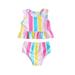 Gwiyeopda Toddler Kids Baby Girls Swimsuit Ruffle Sleeve Swimwear Bikini Swimming Bathing Suit Beach Outfits