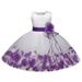 Crazy 8 Toddler Dress Flower Dress Girl Wedding Girls Sleeveless Flower Prints Princess Dress Custume Dress Dress Show Dress Long Dress Girl Toddler Girl Long Sleeve Princess