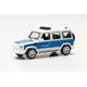 Herpa Polizei Modellauto Mercedes-Benz G-Klasse „Polizei Brandenburg Land“, originalgetreu im Maßstab 1:87, Auto Modell für Diorama, Modellbau Sammlerstück, Deko Miniaturmodelle aus Kunststoff