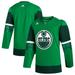 Men's adidas Kelly Green Edmonton Oilers 2023 St. Patrick's Day Primegreen Authentic Jersey