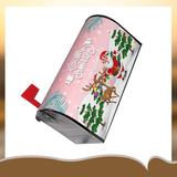 Eternal Night Christmas Deer Mailbox Cover in Green/Pink/White | 25.5 H x 21 W x 0.1 D in | Wayfair EternalNightca161ce