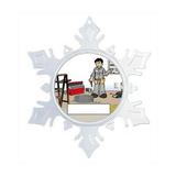 The Holiday Aisle® Personalized NTT Cartoon Snowflake Electrician, Contractor, Subcontractor Christmas Holiday Shaped Ornament Plastic | Wayfair