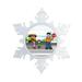 The Holiday Aisle® Personalized NTT Cartoon Snowflake Crossing Guard Worker, Safety Christmas Holiday Shaped Ornament Plastic in Gray | Wayfair