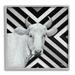 Stupell Industries White Cattle Chevron Stripes Giclee Art By Britt Hallowell Wood in Black/Brown | 24 H x 24 W x 1.5 D in | Wayfair