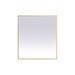 Mercury Row® Piche Inch LED Mirror w/ Adjustable Color Temperature 3000K/4200K/6400K Metal in White/Yellow | 36 H x 40 W x 1.7 D in | Wayfair