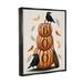 The Holiday Aisle® Boo Ravens Pumpkin Stack by Elizabeth Tyndall - Textual Art on Canvas in Black/Brown/Orange | 31 H x 25 W x 1.7 D in | Wayfair