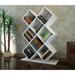 East Urban Home Margarito 50.79" H x 35.43" W Geometric Bookcase Wood in White | 50.79 H x 35.43 W x 7.68 D in | Wayfair