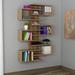 East Urban Home Lizabeth 63.5" H x 29.53" W Floating Bookcase Wood in Brown | 63.5 H x 29.53 W x 8.39 D in | Wayfair