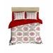 East Urban Home Ranshaw/Beige Reversible Duvet Cover Set Microfiber/Satin in Red/White | Full XL Duvet Cover + 3 Additional Pieces | Wayfair