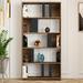 East Urban Home Derrius 70.87" H x 35.43" W Standard Bookcase Wood in Gray/Brown | 70.87 H x 35.43 W x 7.87 D in | Wayfair