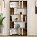 East Urban Home Derrius 70.87" H x 35.43" W Standard Bookcase Wood in White | 70.87 H x 35.43 W x 7.87 D in | Wayfair