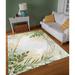 Green/White 118 x 31 x 0.31 in Area Rug - East Urban Home Delapaz Floral Machine Woven Velvet Area Rug | 118 H x 31 W x 0.31 D in | Wayfair