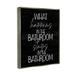 Stupell Industries What Happens In The Bathroom Giclee Art By Lil' Rue Wood in Black/Brown/White | 21 H x 17 W x 1.7 D in | Wayfair