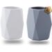 GN109 2 Pack Pencil Holder Pen Cups Creative Design Geometric Pencil Holder Makeup Brush Holder For Office School Home (White&Gray) | Wayfair