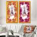 Ophelia & Co. Summer Paris France Eiffel Tower IV - 2 Piece Graphic Art Set on Canvas Canvas, in Orange/Pink/White | 20 H x 24 W x 1 D in | Wayfair