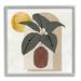 Stupell Industries Planter Leaves Geometric Sun Shapes Giclee Art By Janet Tava Wood in Brown | 17 H x 17 W x 1.5 D in | Wayfair as-347_gff_17x17