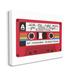 Stupell Industries W/ The Right Music Vintage Cassette Canvas Wall Art By Kamdon Kreations Canvas in Black/Red/White | Wayfair ar-977_cn_24x30