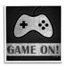 Stupell Industries Game On Video Gaming Phrase Giclee Art By Denise Brown Wood in Black/Brown/Gray | 17 H x 17 W x 1.5 D in | Wayfair