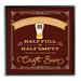 Stupell Industries Half Full Or Empty Craft Beer Framed Giclee Art By Mollie B. Wood in Brown | 17 H x 17 W x 1.5 D in | Wayfair as-055_fr_17x17
