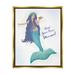 Stupell Industries Trust Your Inner Mermaid Phrase Framed Floater Canvas Wall Art By Darlene Seale Canvas in Blue | 21 H x 17 W x 1.7 D in | Wayfair