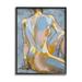 Stupell Industries Modern Blue Brushed Sitting Nude Framed Giclee Art By Trevor Copenhaver Wood in Blue/Brown/White | 30 H x 24 W x 1.5 D in | Wayfair