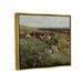 Stupell Industries Cliff Cottages Rural Landscape Framed Floater Canvas Wall Art By Lettered & Lined Canvas in Black/Brown/Green | Wayfair