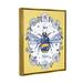 Stupell Industries Bee Nice Floral Insect Wreath Framed Floater Canvas Wall Art By Be Ni La Canvas in Yellow | 21 H x 17 W x 1.7 D in | Wayfair