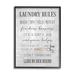 Stupell Industries Laundry Room Rules Family List Framed Giclee Art By CAD Wood in Black/Brown/Gray | 20 H x 16 W x 1.5 D in | Wayfair