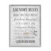 Stupell Industries Laundry Room Rules Family List Framed Giclee Art By CAD Wood in Black/Brown/Gray | 14 H x 11 W x 1.5 D in | Wayfair