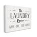 Stupell Industries Laundry Room Wash Dry Fold Repeat Canvas Wall Art By CAD Canvas in White | 16 H x 20 W x 1.5 D in | Wayfair as-063_cn_16x20