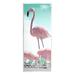 Bay Isle Home™ Giant Flamingo Pastel Beach Scene by Ziwei Li - Unframed Graphic Art on MDF 17.0 H x 7.0 W x 0.5 D in pink/white | Wayfair