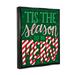 The Holiday Aisle® Tis the Season to Be Merry Patterned - Floater Frame Graphic Art on Canvas in Green/Red/White | 21 H x 17 W x 1.7 D in | Wayfair