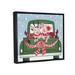 The Holiday Aisle® Farmhouse Pigs Holiday Truck - Floater Frame Graphic Art on Canvas in Blue/Green/Red | 25 H x 31 W x 1.7 D in | Wayfair