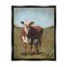 August Grove® Cattle Vast Countryside Field by Sara Baker - Floater Frame Painting on Canvas in Blue/Brown/Green | 31 H x 25 W x 1.7 D in | Wayfair