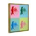 The Holiday Aisle® Pop Style Christmas Santa - Floater Frame Graphic Art on Canvas in Blue/Green/Pink | 21 H x 17 W x 1.7 D in | Wayfair