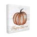 Stupell Industries Happy Harvest Pumpkin Country Rustic Canvas Wall Art By Yass Naffas Designs Canvas in Gray/Orange | Wayfair at-311_cn_24x24