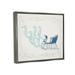 The Holiday Aisle® Seahorse Santa Sled Nautical Christmas - Floater Frame Graphic Art on Canvas in Blue | 17 H x 21 W x 1.7 D in | Wayfair