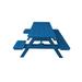 Rosecliff Heights Awat Plastic Outdoor Picnic Table Plastic in Blue | 30 H x 70 W x 60 D in | Wayfair CFE70100C78949C1A87C2B0159A8B7A9