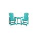 Baldomera Rosecliff Heights Bar Set w/ Plastic Outer Material Plastic in Blue | 30 D in | Outdoor Furniture | Wayfair