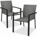 Ebern Designs Knerr Patio Chair Wicker/Rattan in Gray/Black | 33 H x 24 W x 22.5 D in | Wayfair 4893B980585B4407BFF56D77A8DA1134
