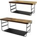 17 Stories 2 Piece Floating Shelf Wood/Metal in Black/Brown | 7 H x 15.7 W x 4.5 D in | Wayfair B3311A413BBF4D11B0BAB6981851601C