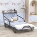 Mason & Marbles Remington Twin Metal Cars Bed in Gray | 41 H x 43 W x 88 D in | Wayfair 21B9816289F54D398947047E93FF9907