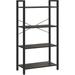 17 Stories Aaron-John 47.2" H x 25.9" W Steel Standard Bookcase in Gray/Black | 47.2 H x 25.9 W x 11.8 D in | Wayfair